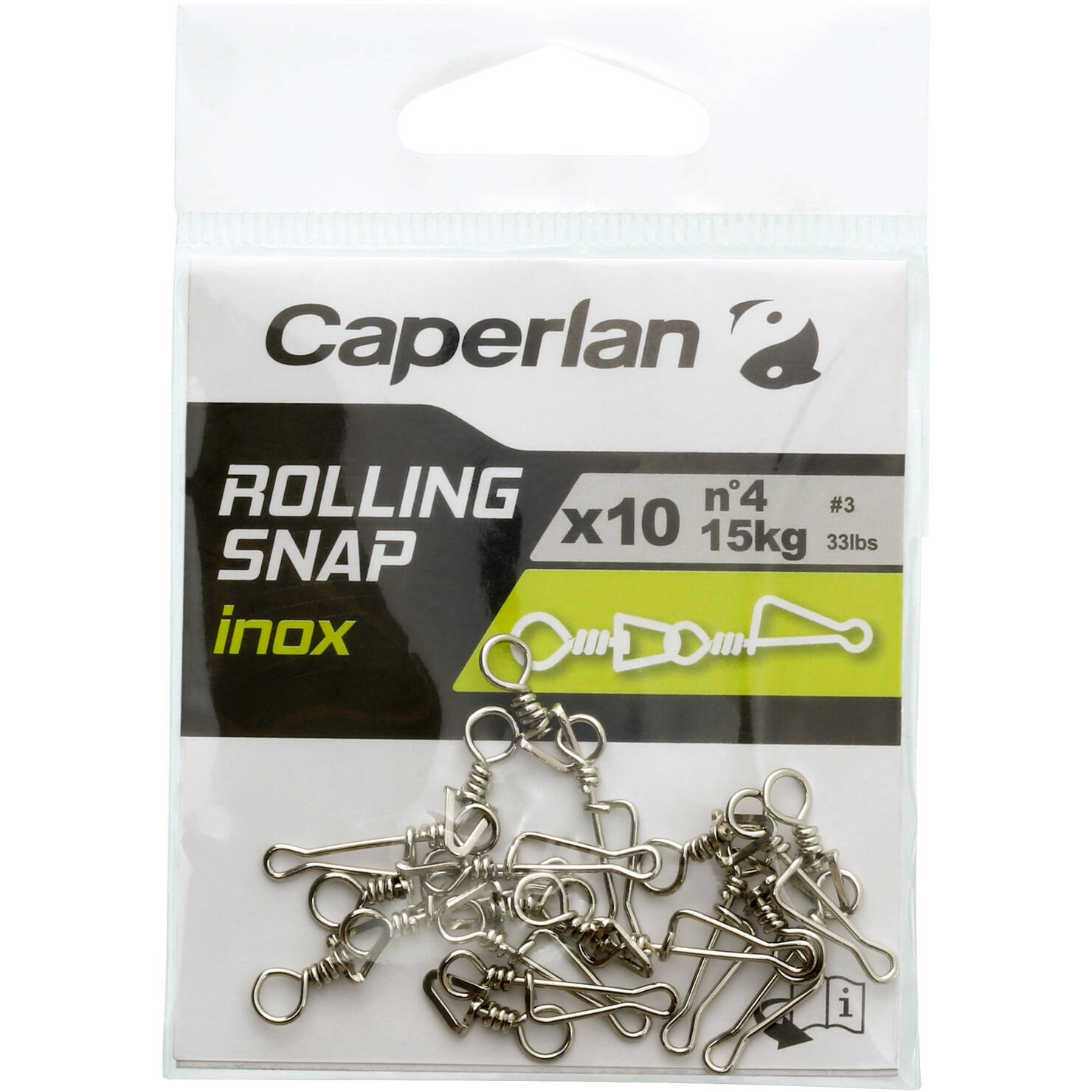 Fishing Swivel Clip Rolling Snap - Stainless Steel (10 pack)