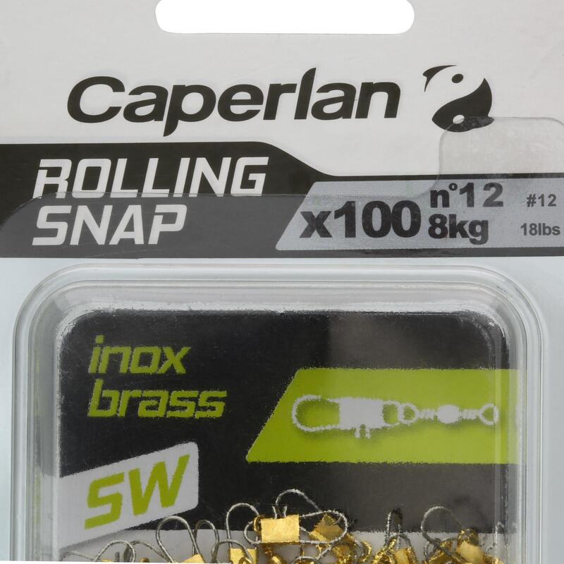 Agrafki z krętlikiem ROLLING SNAP INOX BRASS SW x100