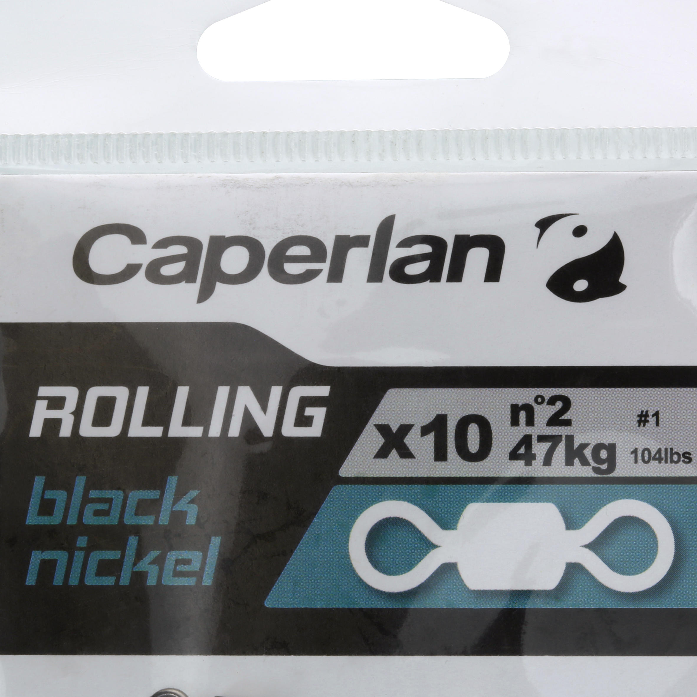 ÉMERILLON PÊCHE ROLLING NICKEL NOIR X10 - CAPERLAN