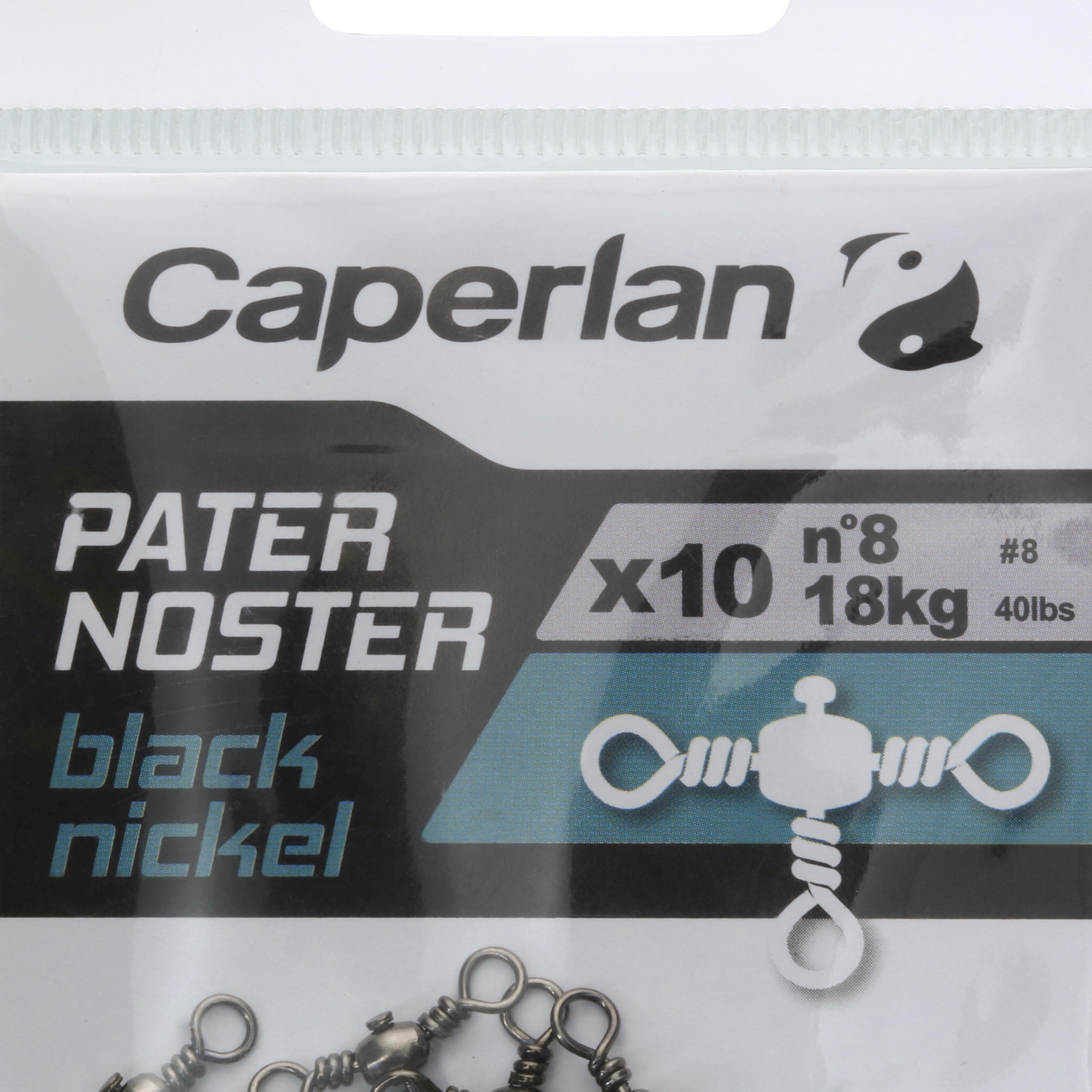 PATERNOSTER BLACK NICKEL FISHING SWIVEL X10 - Decathlon