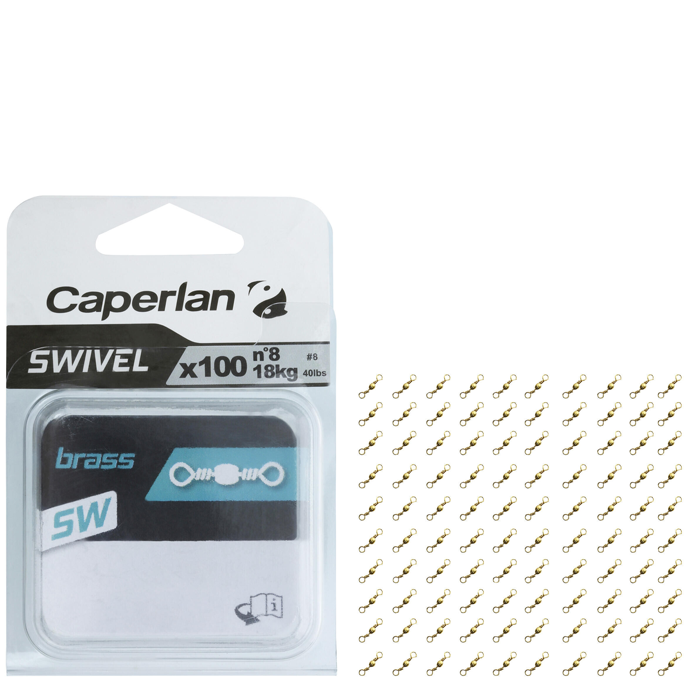 CAPERLAN BRASS SWIVEL SW X100 FISHING SWIVEL