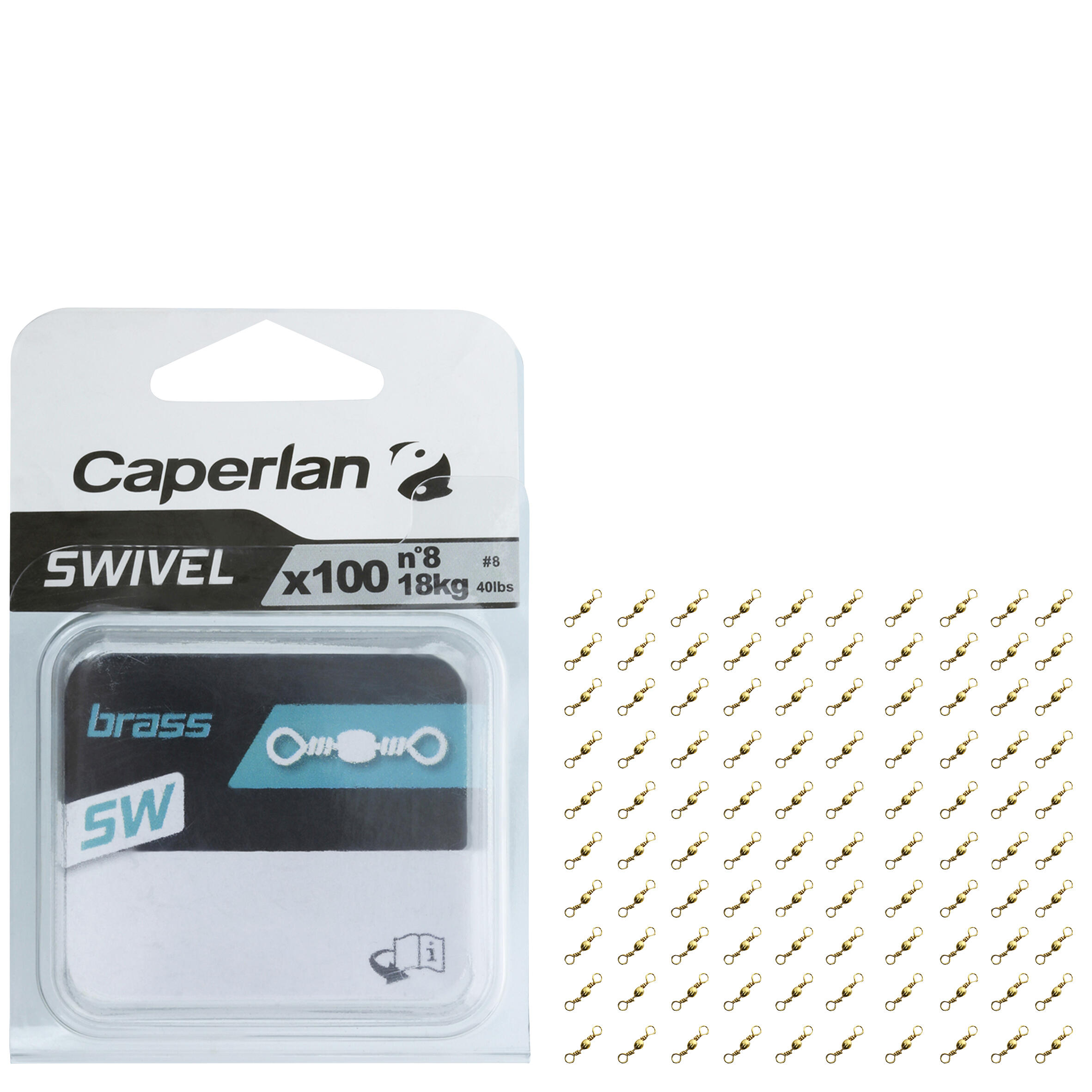 10 Db Swivel Brass Forgókapocs Caperlan akciós termékkép 1