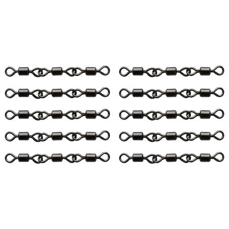Вертлюжок для ловли рыбы Treble rolling black nickel х 10 шт. 
