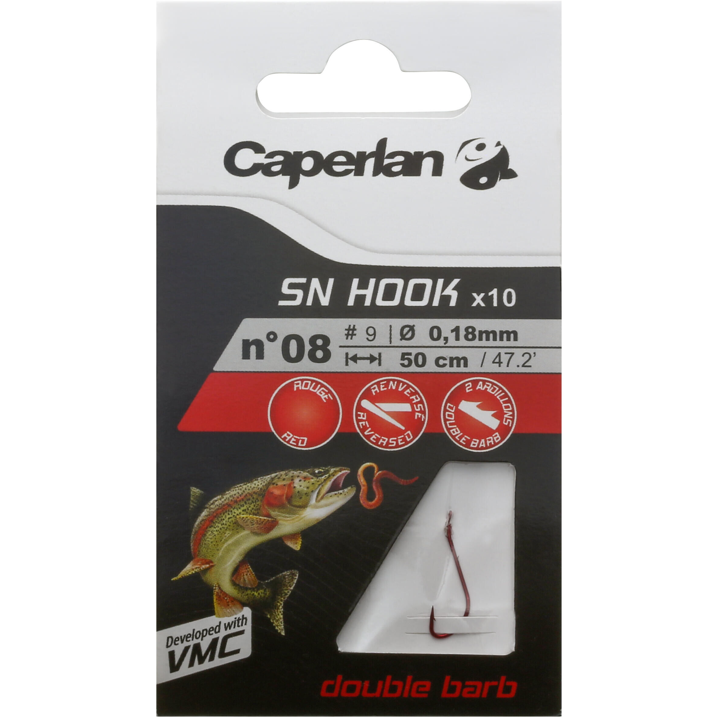 CAPERLAN SN Hook Double Barb Rigged Hooks