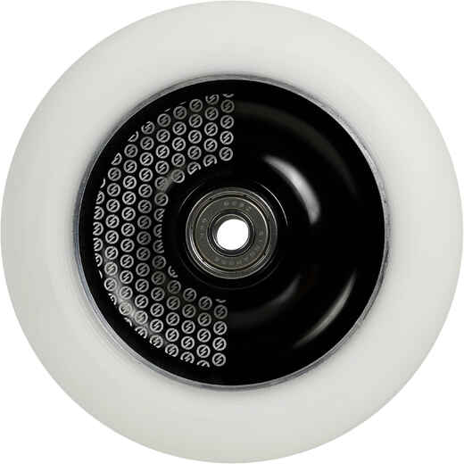 
      110mm Black Alu White PU Stunt Scooter Wheel
  