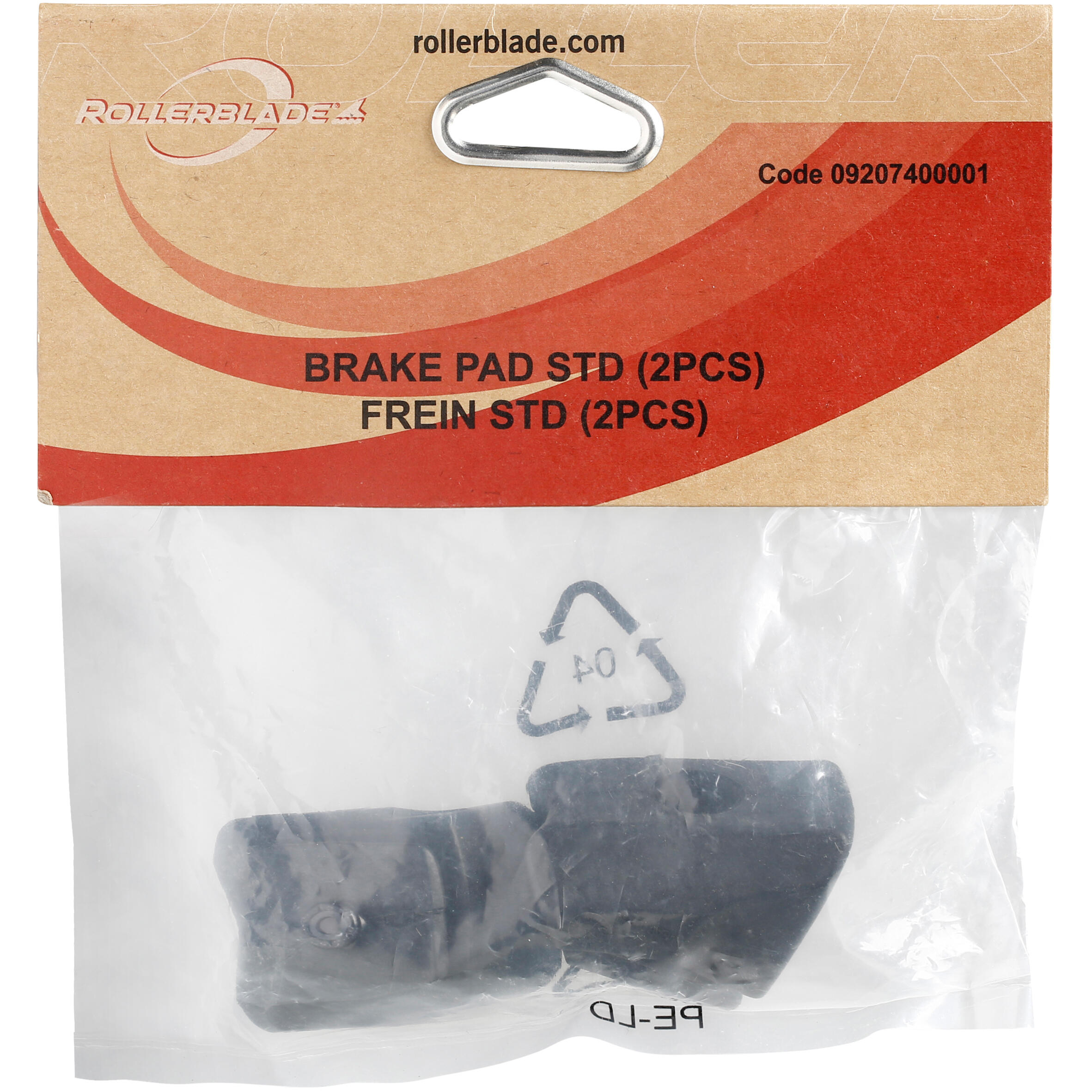 Standard Inline Skating Brake Pads Twin-Pack - Black 2/5