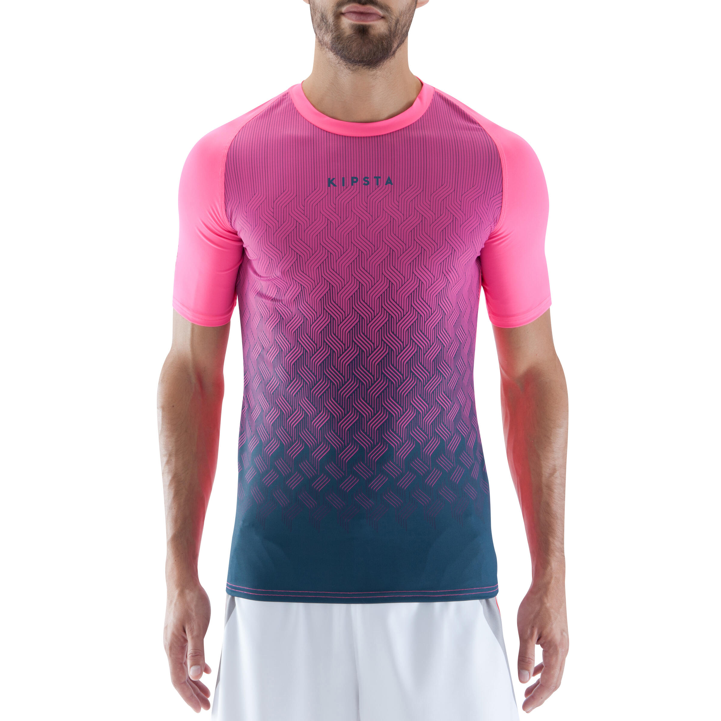 Keepdry 100 Adult Breathable Short Sleeve Base Layer - Pink Navy Blue 2/12