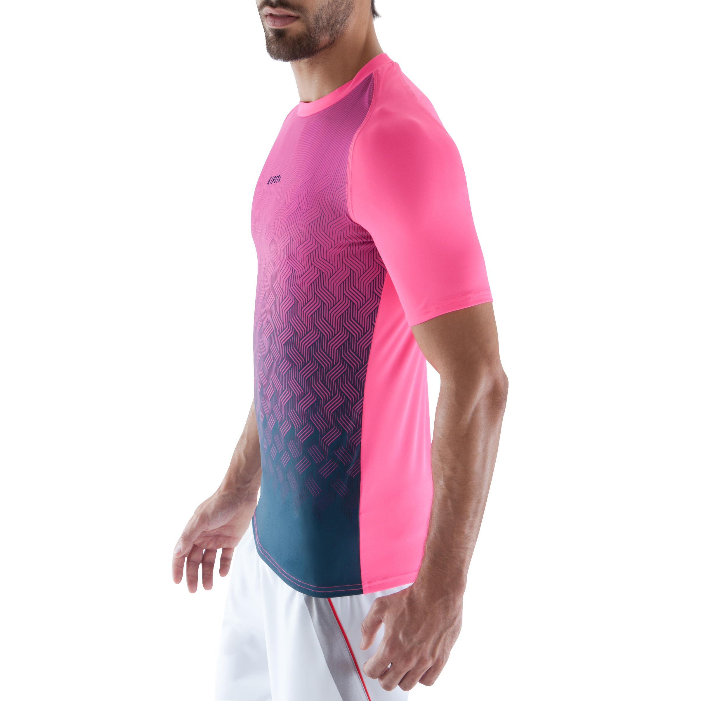 Keepdry 100 Adult Breathable Short Sleeve Base Layer - Pink Navy Blue 5/12