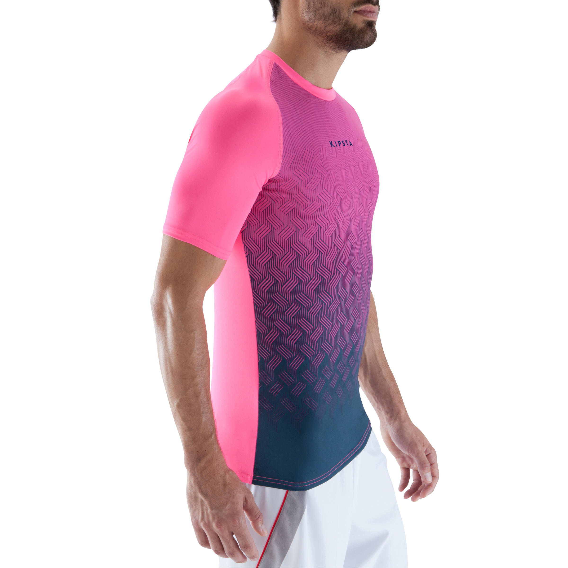 Keepdry 100 Adult Breathable Short Sleeve Base Layer - Pink Navy Blue 3/12