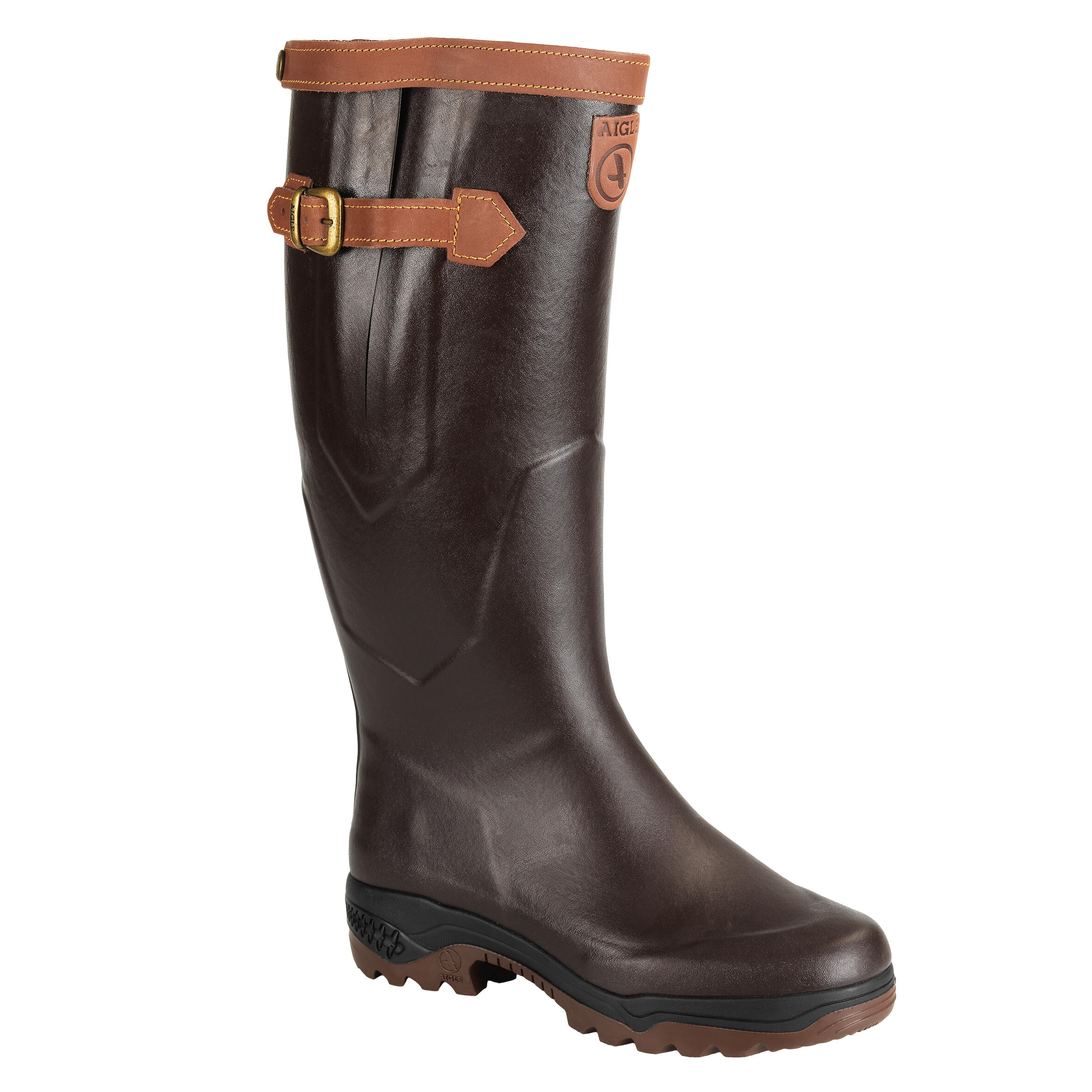P2 Signature LeatherLined Wellies Aigle Decathlon