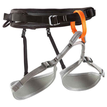 CLIMBING AND MOUNTAINEERING HARNESS - ROCK BLACK GREY