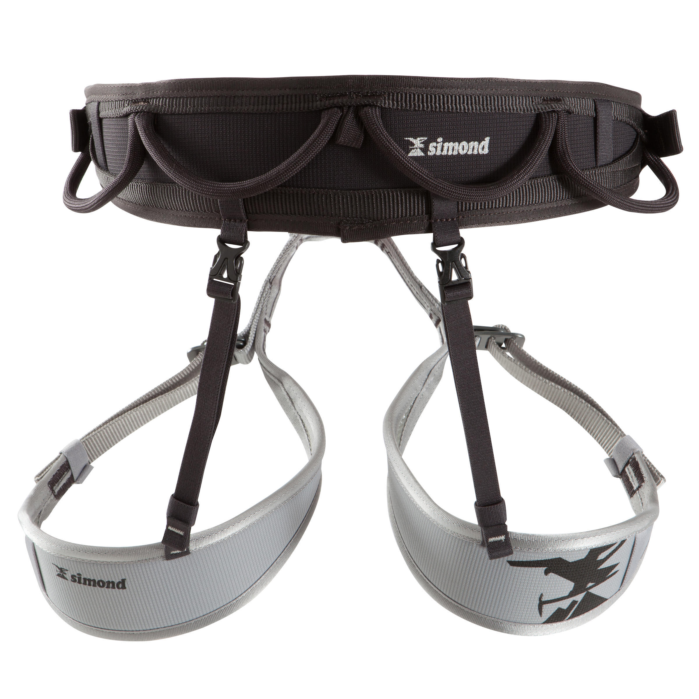 CLIMBING AND MOUNTAINEERING HARNESS - ROCK BLACK GREY 2/7