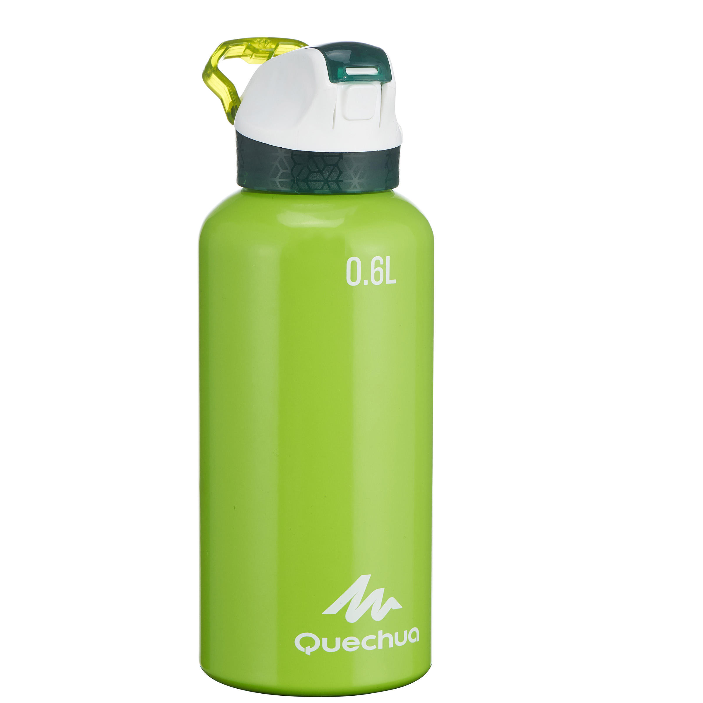 QUECHUA Aluminium Hiking Water Bootle 900 Instant Cap with Pipette 0.6 Litre - Green