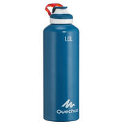 Aluminium Bottle 1 L with Quick Opening Top - Blue