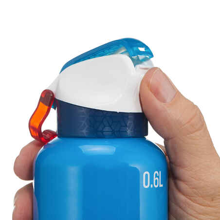 0.6L Quick-Opening Aluminium Bottle - Blue