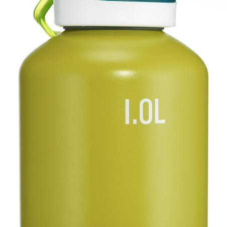 500 Aluminium Hiking Flask With Quick-Open Cap - 1 Litre, Green