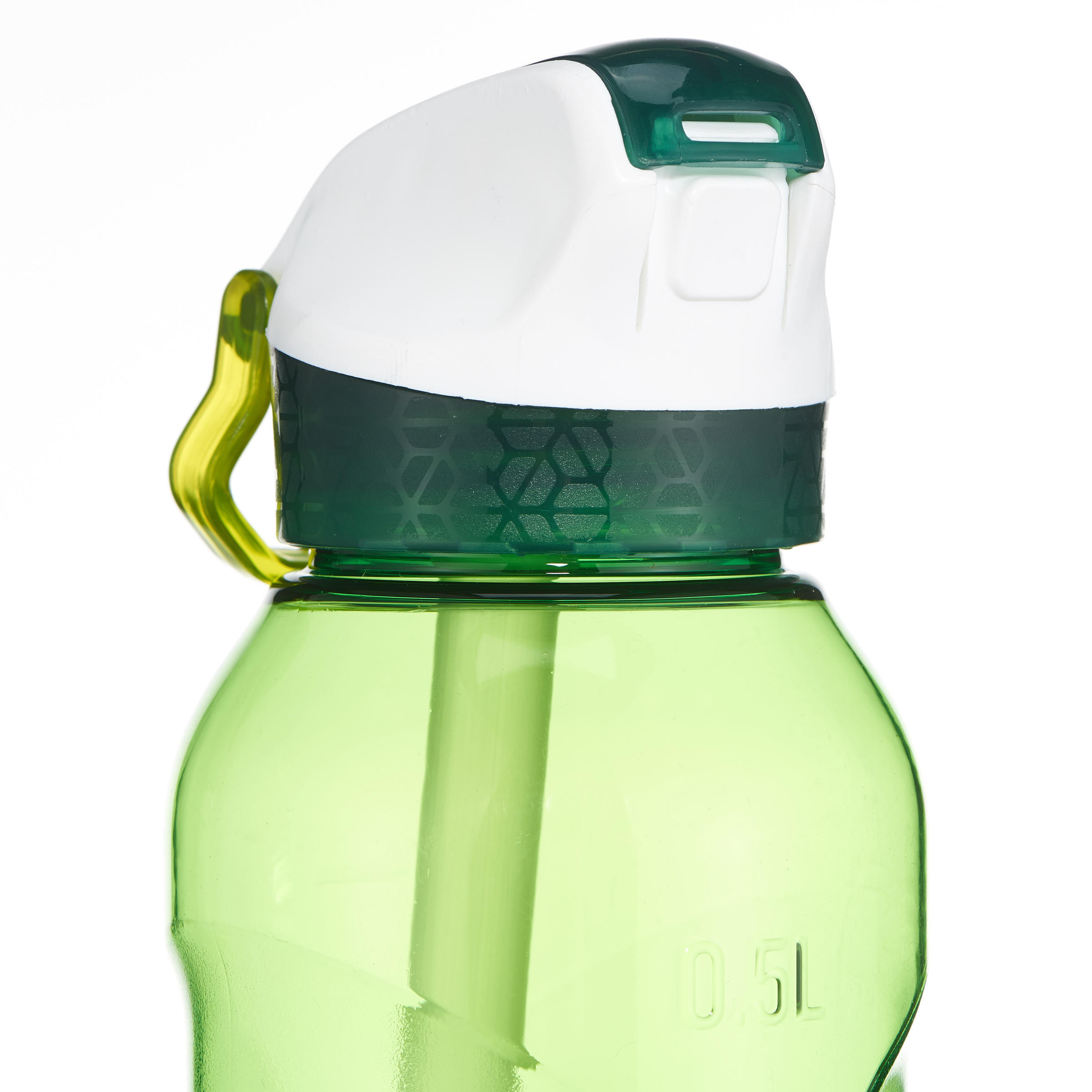 Hiking Water Bottle Instant Stopper with Straw 900 Tritan 0.5 Litre - Green 6/8