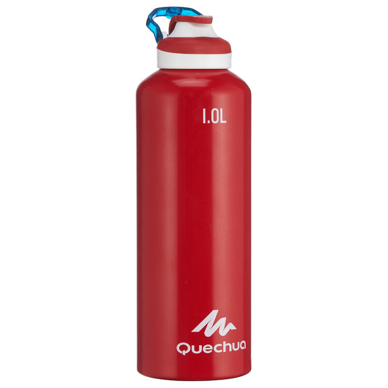500 Quick-Opening Aluminium 1.L Hiking Flask - Red