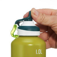 500 Aluminium Hiking Flask With Quick-Open Cap - 1 Litre, Green