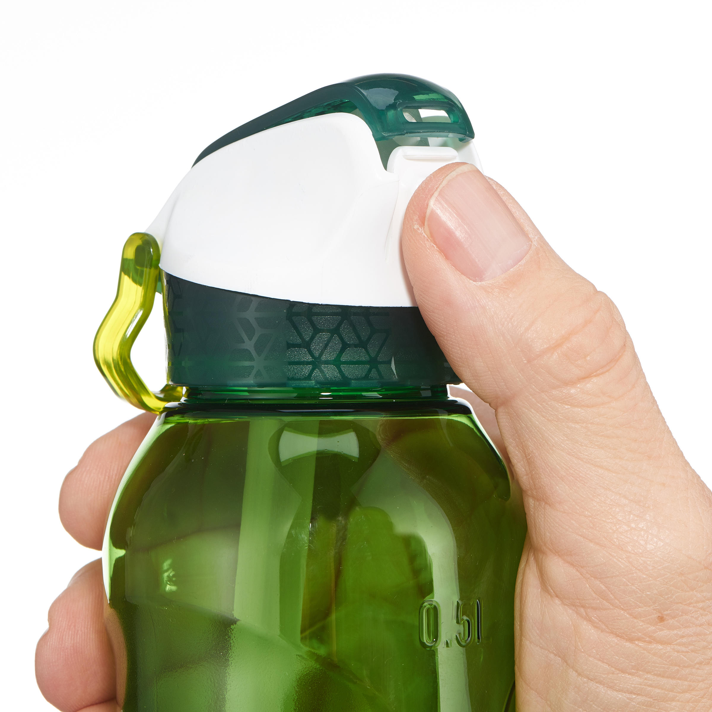 Hiking Water Bottle Instant Stopper with Straw 900 Tritan 0.5 Litre - Green 4/8