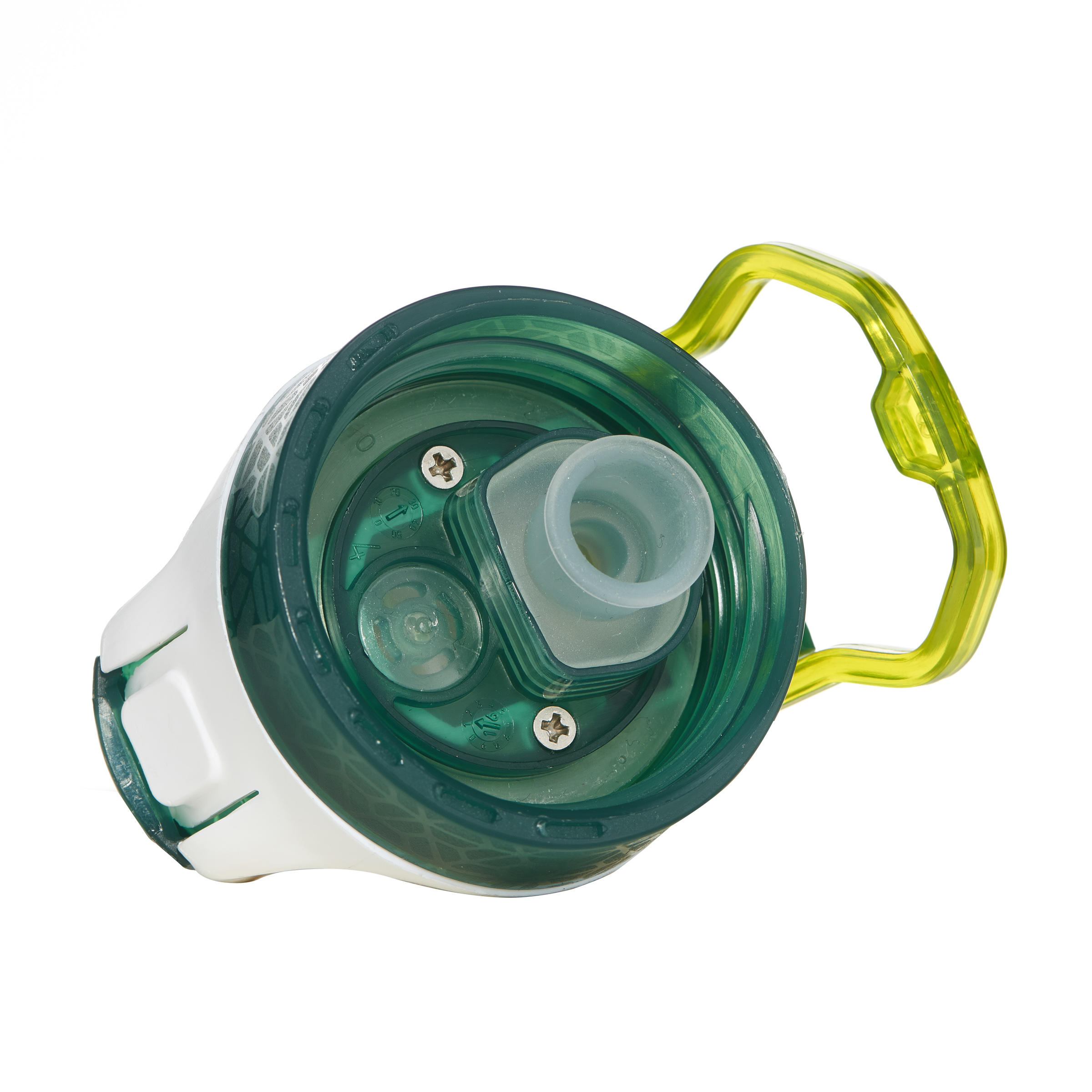 Hiking Water Bottle Instant Stopper with Straw 900 Tritan 0.5 Litre - Green 3/8
