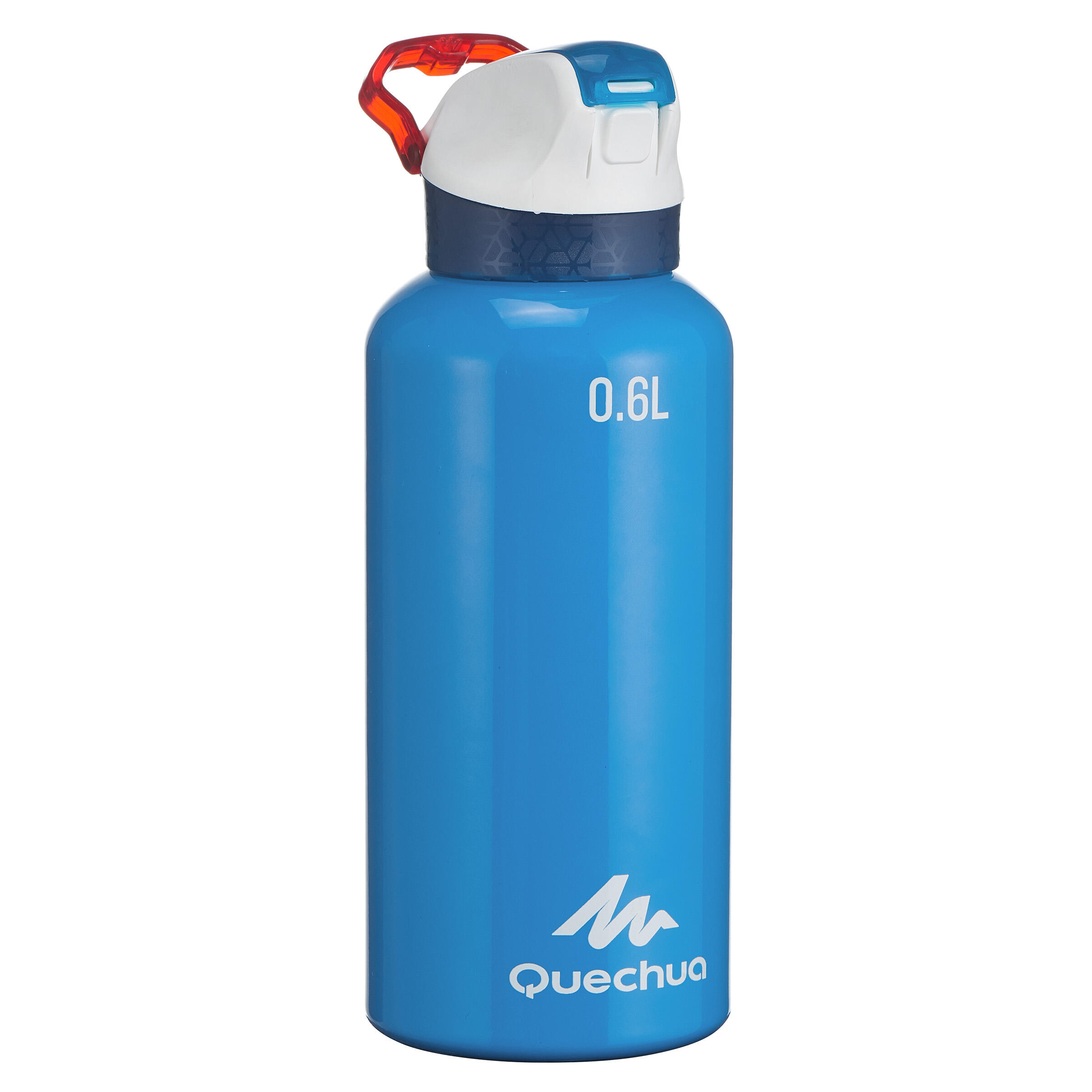 QUECHUA 0.6L Quick-Opening Aluminium Bottle - Blue