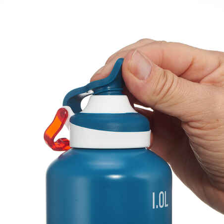 1L Quick-Opening Aluminium Flask - Blue