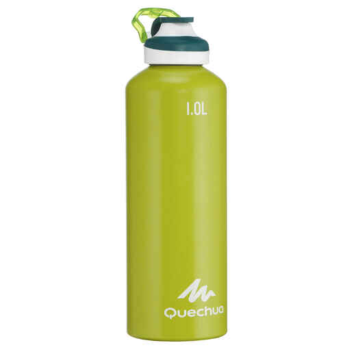 
      500 Aluminium Hiking Flask With Quick-Open Cap - 1 Litre, Green
  