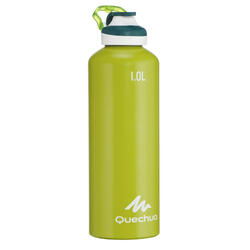 Gourde randonnée 500 bouchon ouverture rapide 1 litre aluminium vert