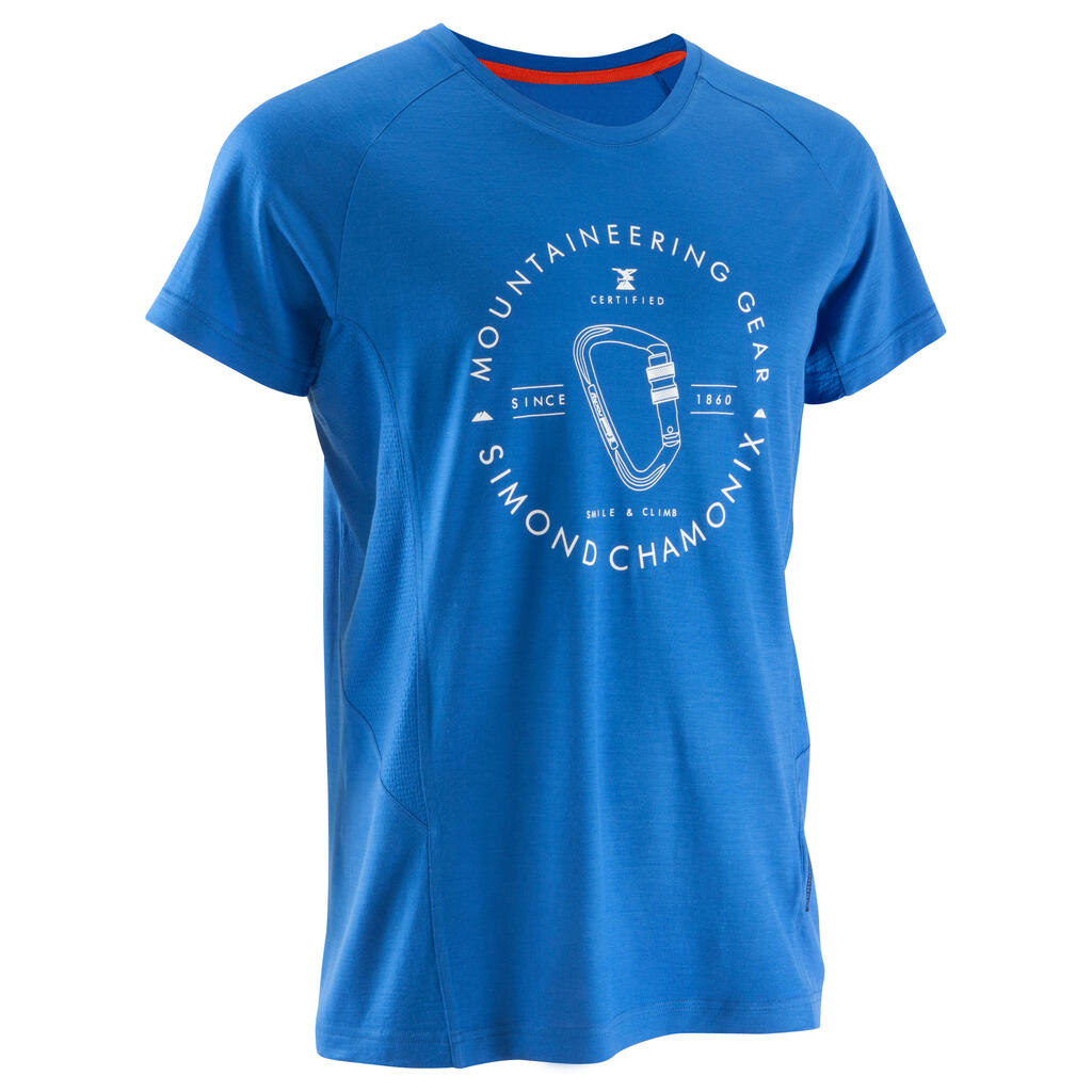 Identity Men's Merino Wool T-Shirt - Electric Blue 