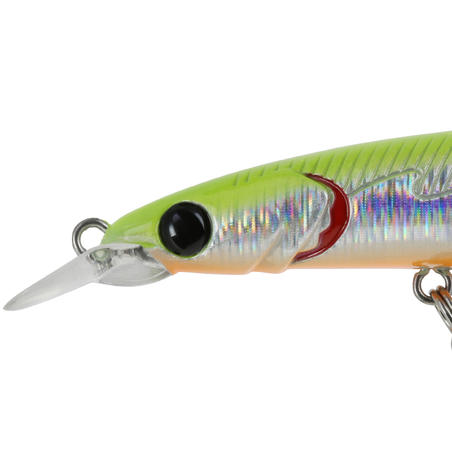 Poisson nageur Saxton slim 125 holo lemon pêche en mer