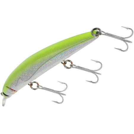 Saxton Slim 125 Sea Fishing Plug Bait Holo Lemon