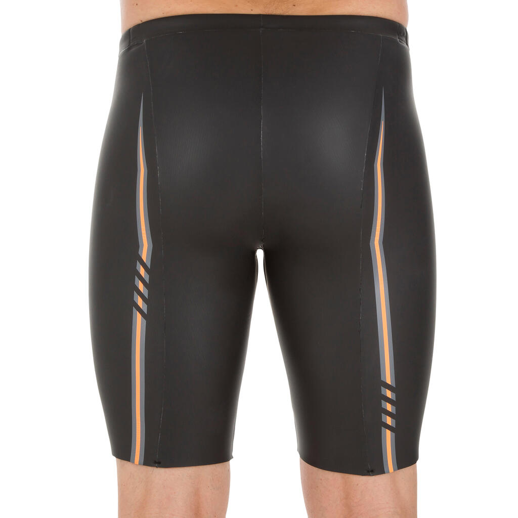 MEN'S 4 mm SWIMMING JAMMERS - BLACK / ORANGE