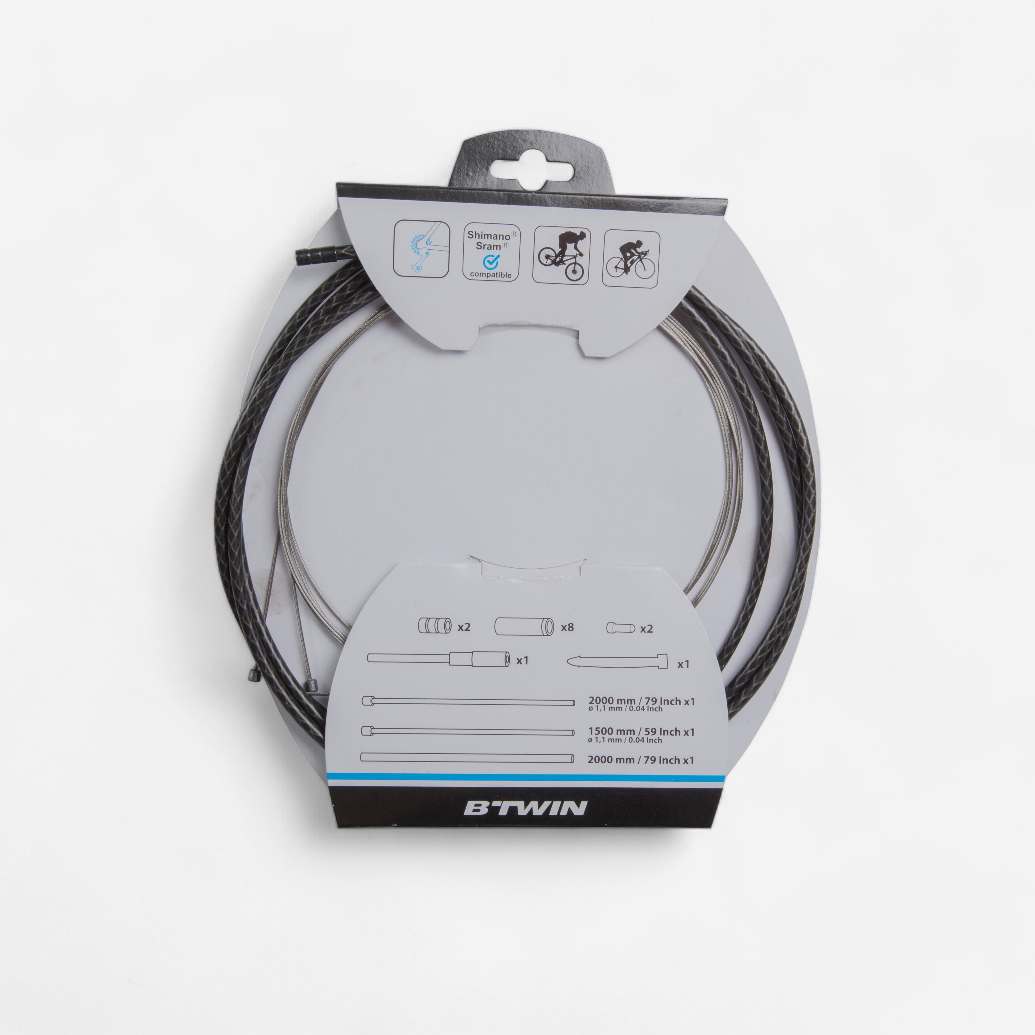 Btwin Set Derailleurkabels En Kabelmantels Voor Race En Mtb btwin kopen in de aanbieding