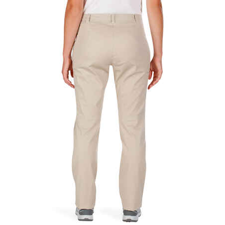 Women’s NH500 nature hiking trousers - Beige