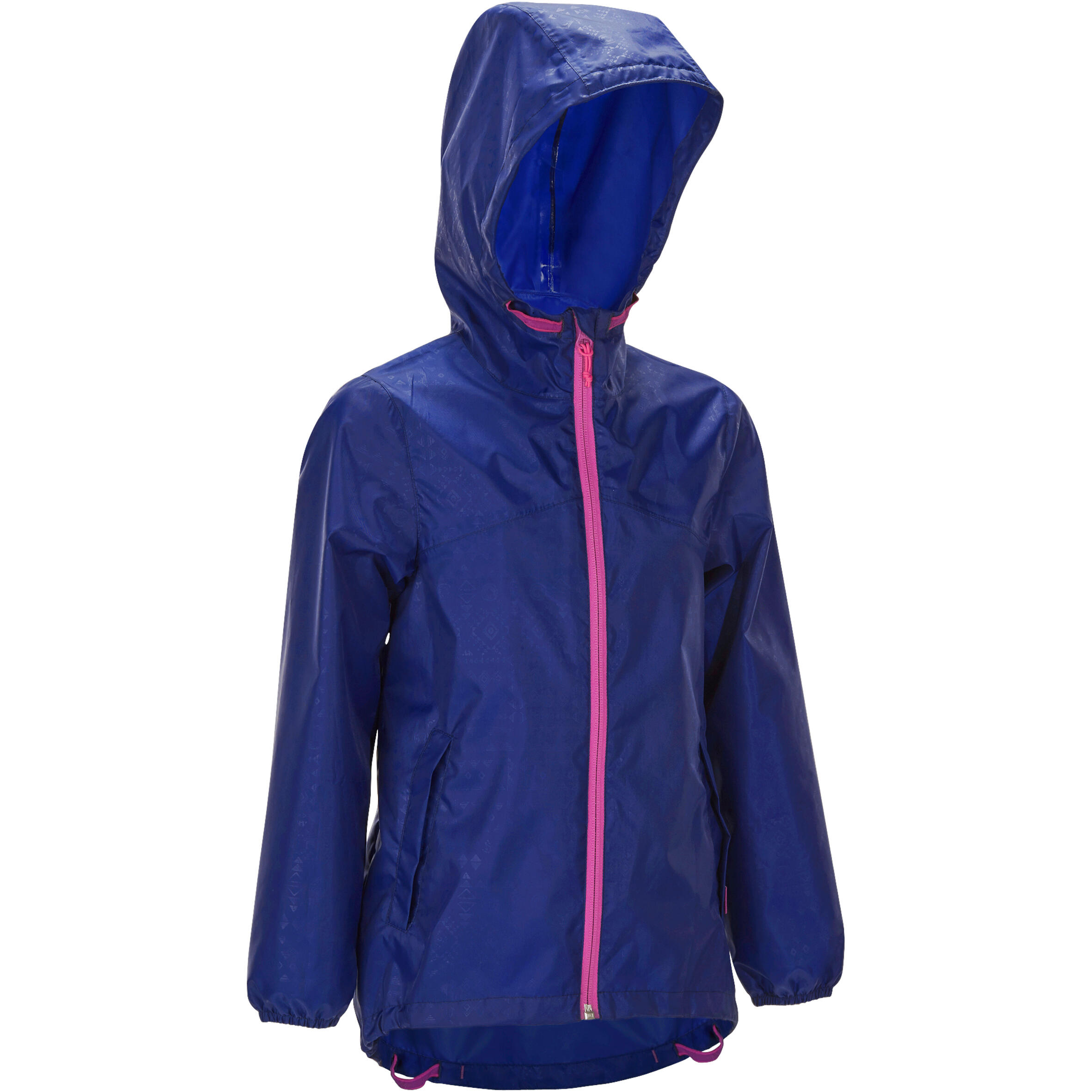 Hike 100 Waterproof Hiking Girl's Jacket - Navy Blue 2/14