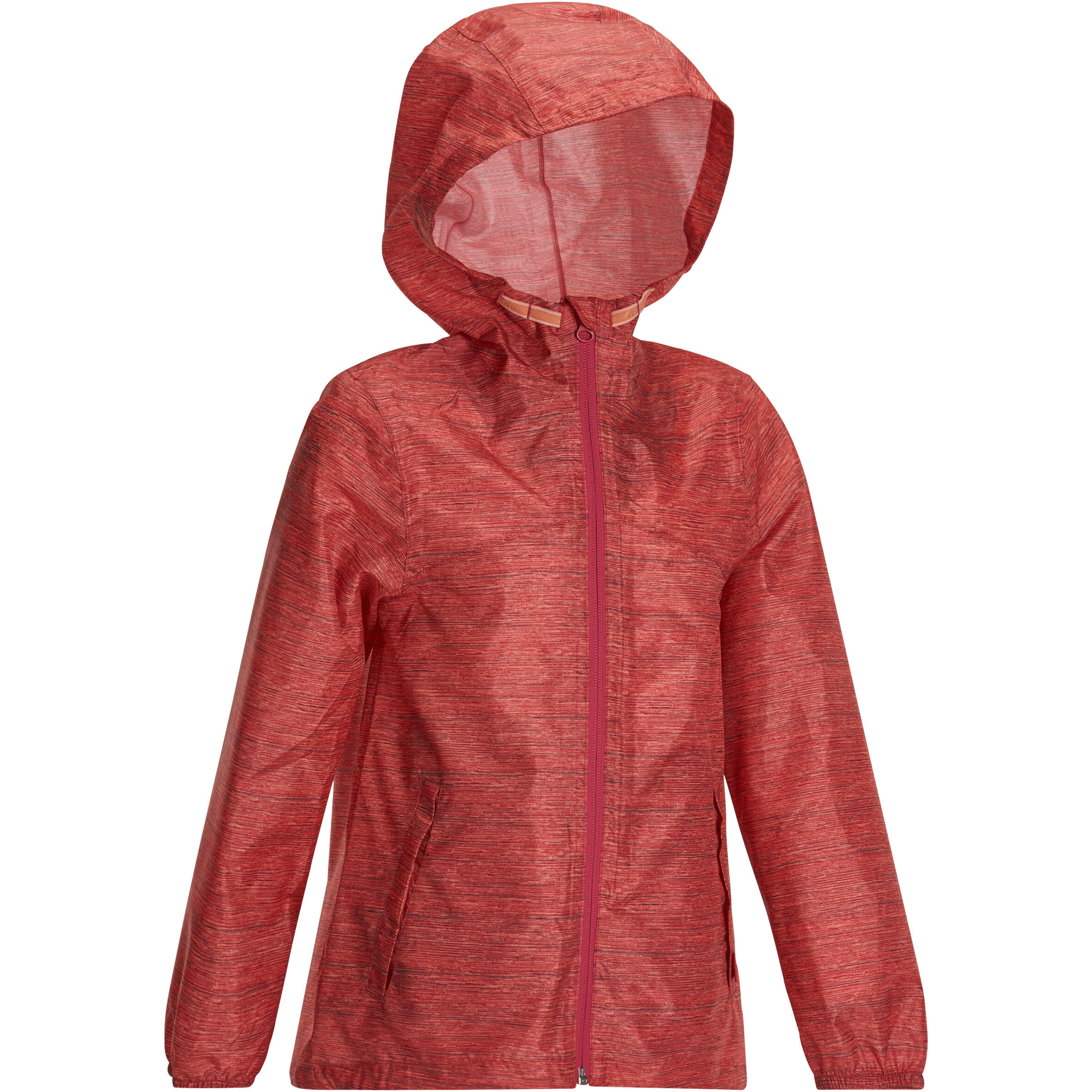 Hike 100 Girl's Waterproof Hiking Jacket - Pink 2/15