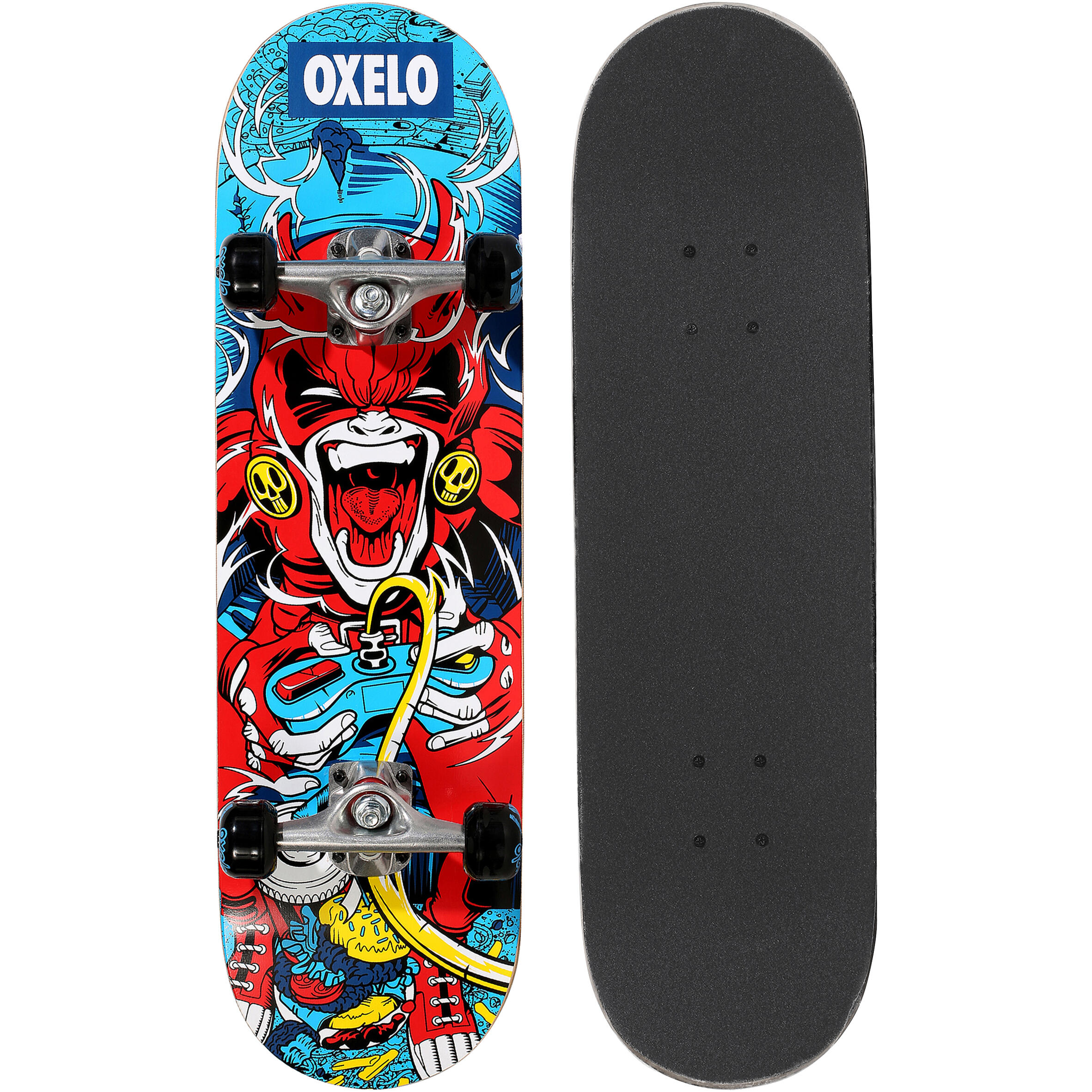 Skateboards complets Skateboard enfant 5 à 7 ans MID100 SKULL Oxelo
