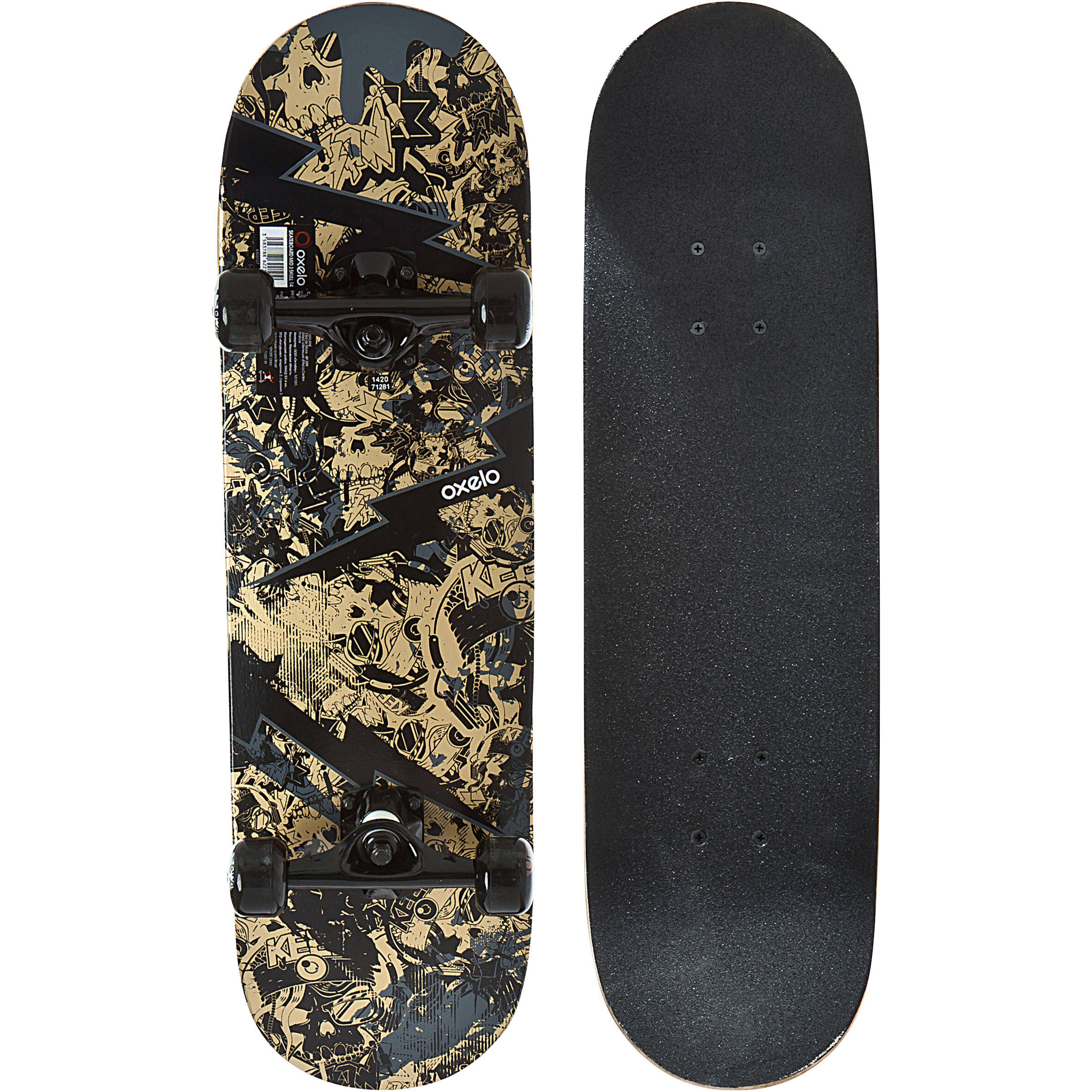 Kids' Ages 5 to 7 Skateboard Mid 100 - Skull -  1