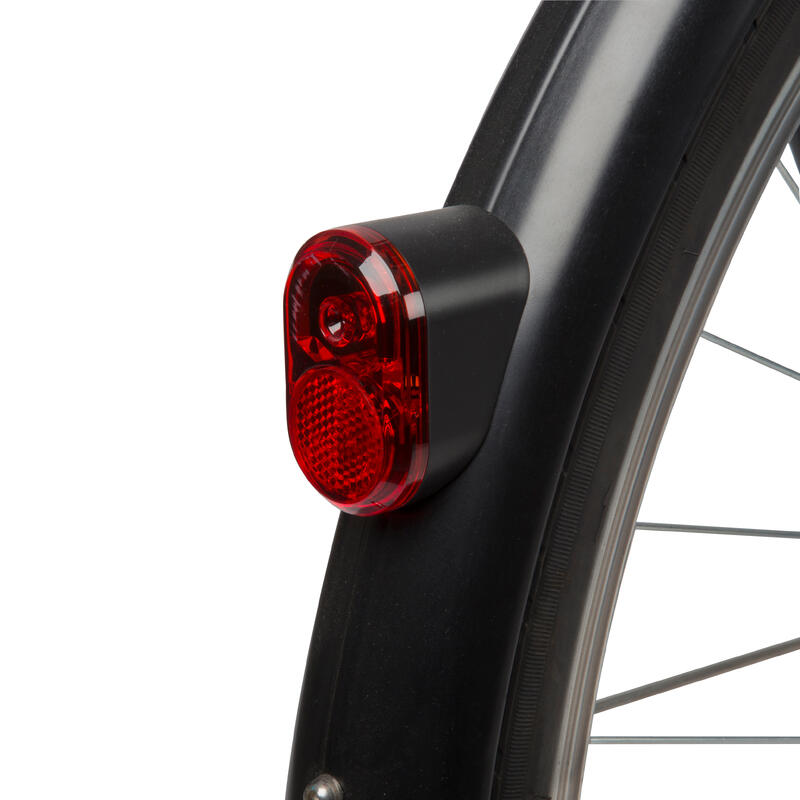 Luz Trasera Dinamo Bicicleta Elops Negro (Compatible con Bicis Eléctricas)