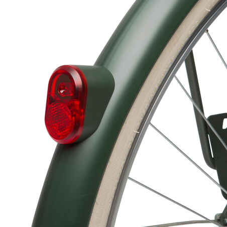 Luz Trasera Dinamo Bicicleta Elops Verde Kaki