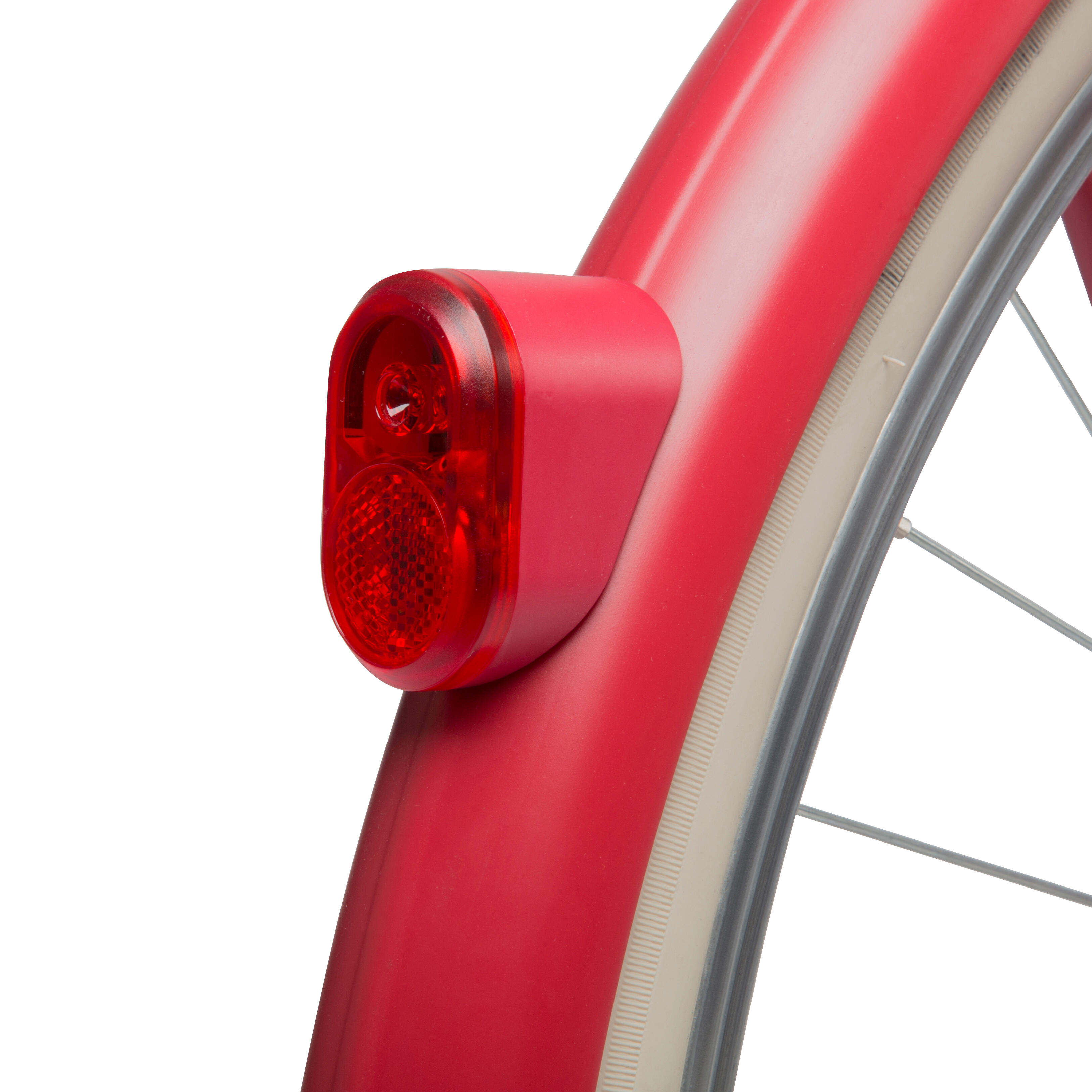 Rear Dynamo Bike Light - Elops Pink