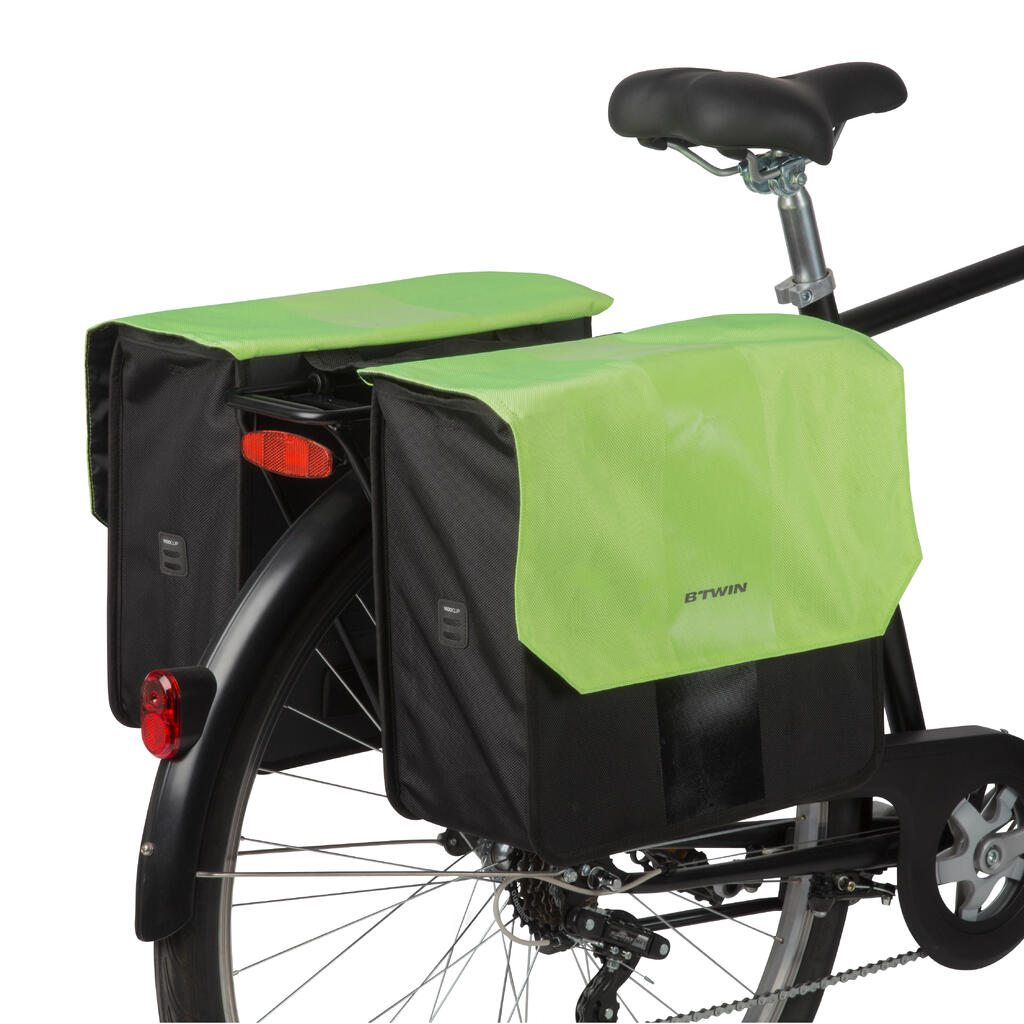 Doppel-Fahrradtasche Gepäcktasche 500 2×20 L schwarz