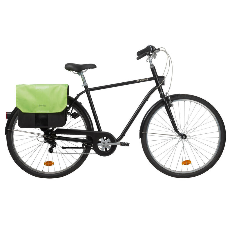 Geantă dublă bicicletă 500 2x20L Galben 