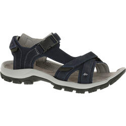 LEATHER HIKING SANDALS - NH120 - NAVY BLUE - MEN