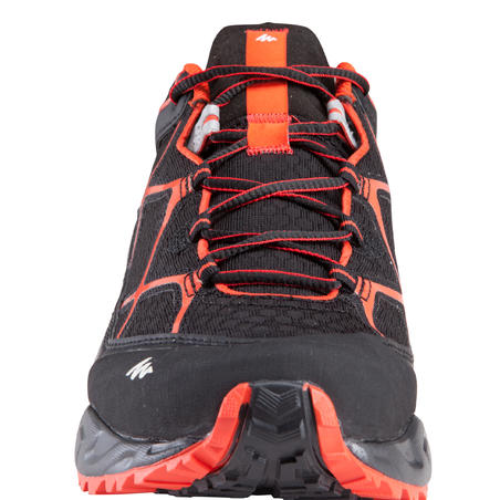 Men’s Mountain Trail or Speed Hiking shoes 300.2 black and red.