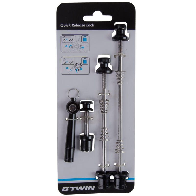 Seat Post And Wheel TheftPrevention Clamps BTWIN Decathlon