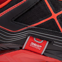Speed Hiking or Mountain Trail Shoes 300.2 men - black and red.