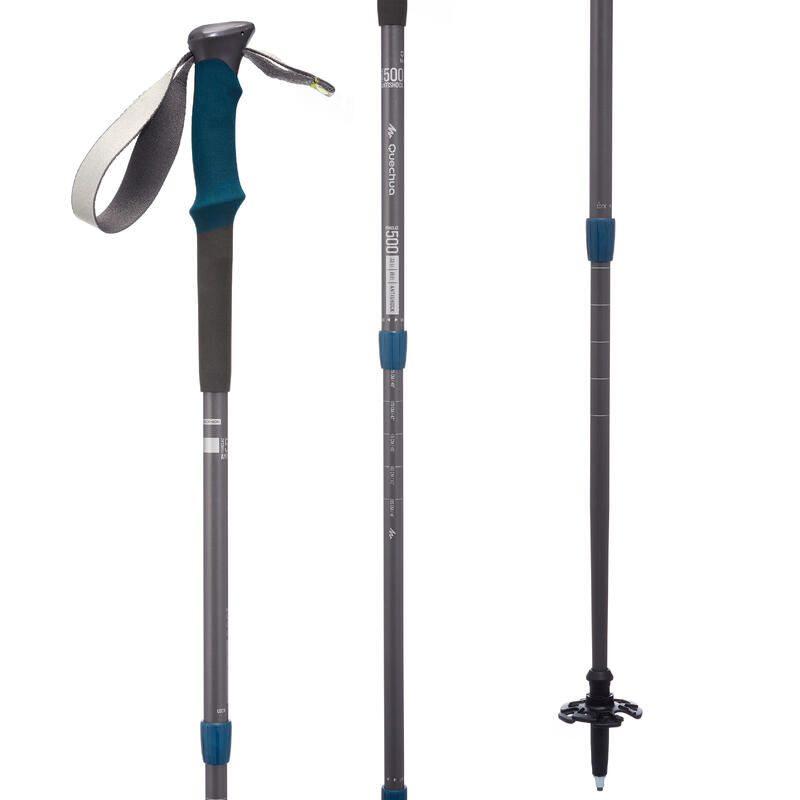 Anti-Shock Hiking Pole - Grey/Blue