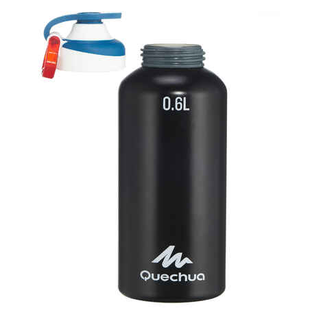 Aluminium Water Bottle with Quick Opening Cap for Hiking 0.6 L